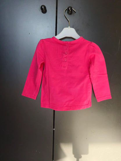 T-Shirt Col Rond Rose – Cœur Strass – In Extenso – 3 Mois ref 181