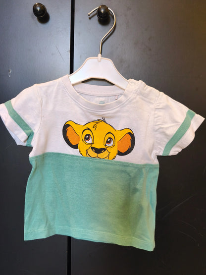 T-shirt Disney Baby Simba – Blanc & Vert – Orchestra – 9 mois ref 287