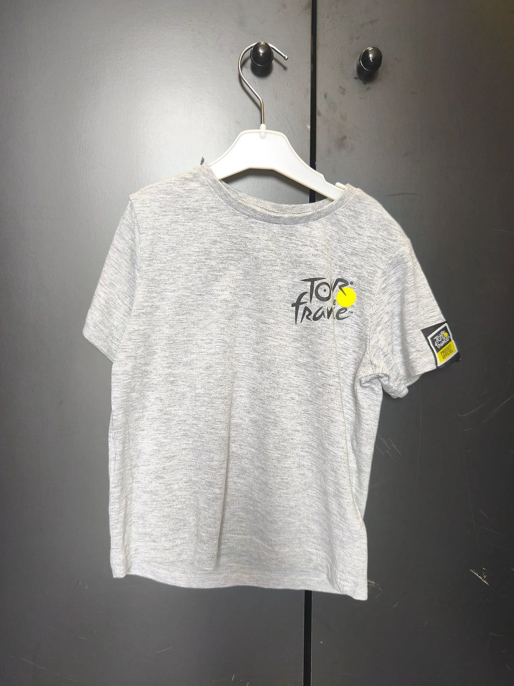 T-shirt enfant 4 ans - Tour de France gris, logo & carte 107e édition