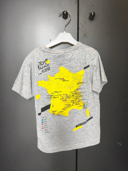 T-shirt 4 ans - Tour de France gris, logo & carte 107e édition ref 07