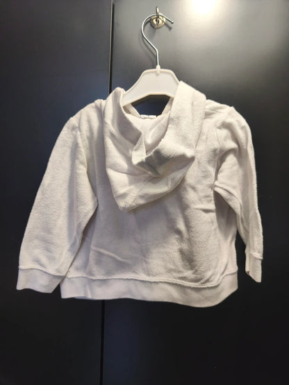 Veste blanche à capuche – Petit Bateau 18 mois ref 360