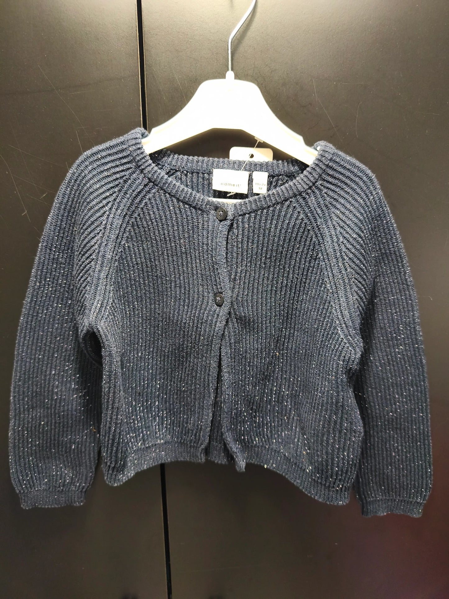 Veste Bleu Nuit à Fil Argenté – 18 mois ref 601