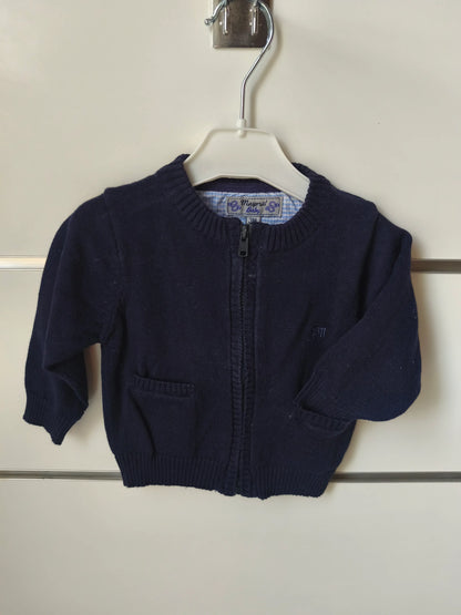 Veste Bleu Uni - 3 mois ref 446