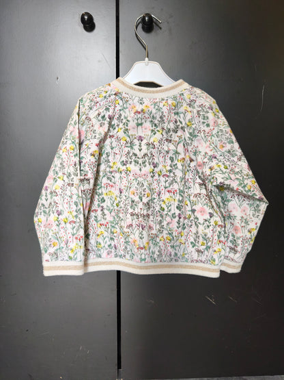 Veste mi-saison Tape à l’Œil 2 ans – blanche imprimé floral 🌸🤍 ref 141
