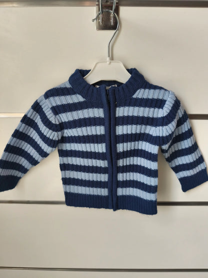 Veste Rayée Bleu - 3 mois ref 451