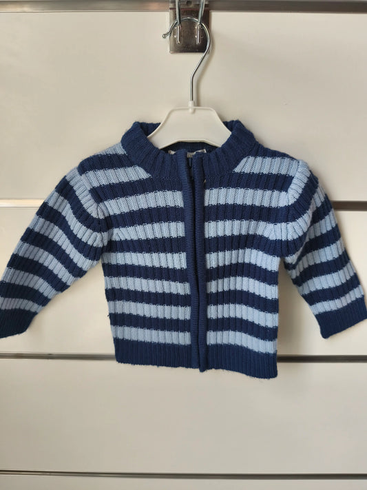 Veste Rayée Bleu - 3 mois ref 451