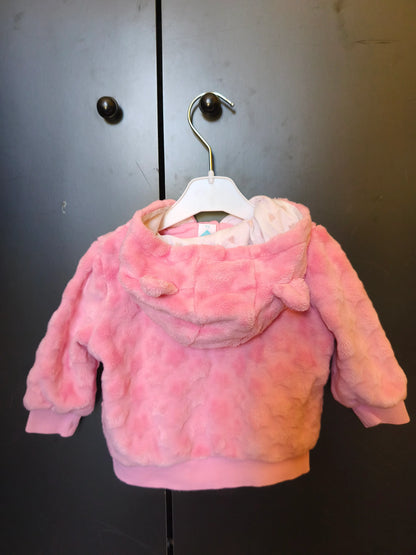 Veste Rose Molletonnée avec Capuche à Oreilles – Tex – 6 Mois ref 219