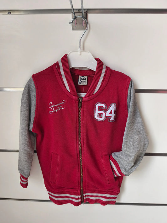 Veste Rouge et Grise “64” - 4 ans ref 498